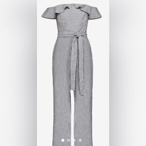 BCBGeneration Black and White off shoulder Jumpsuit, US0